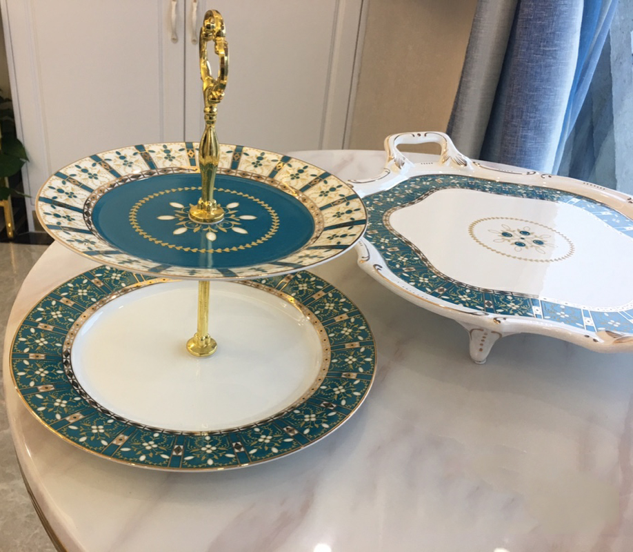 Click to view full screen Time Tea Set Serving Tray Bone China photo review