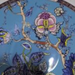 Flowers Serving Tray Bone China Cake Stand Blue photo review