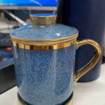 Floating Jade Steep Tea Mug with Infuser and Coaster 13.5 OZ photo review