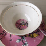 Bird Tea Cup and Saucer Set Bone China Pink photo review