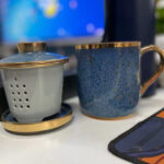 Floating Jade Steep Tea Mug with Infuser and Coaster 13.5 OZ photo review