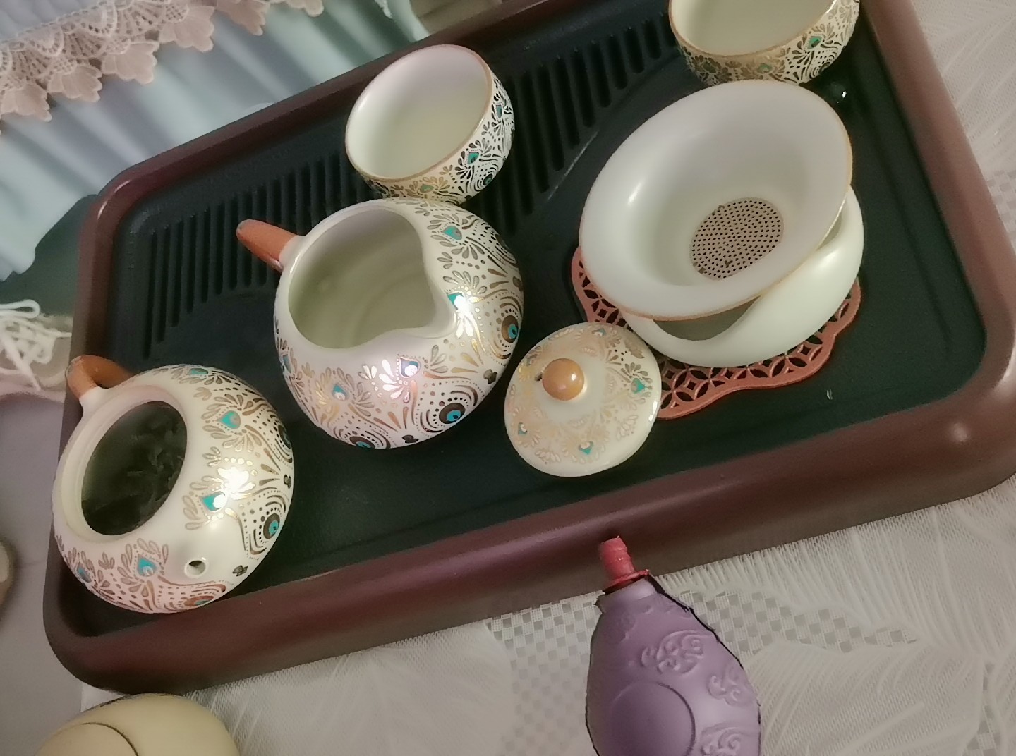 Dunhuang Chinese Gongfu Tea Set Porcelain photo review