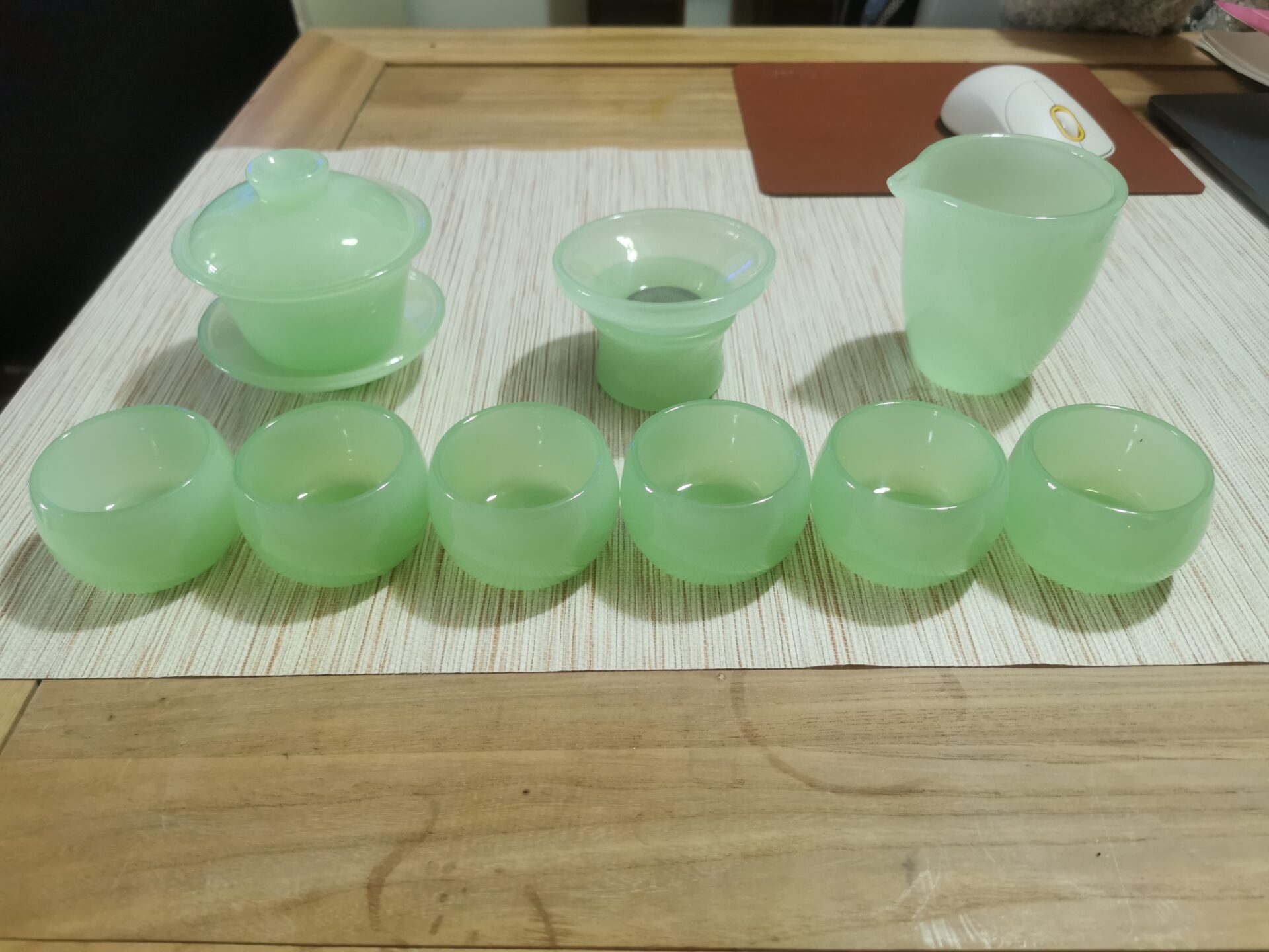 Click to view full screen Liuli Glass Chinese Gongfu Tea Set photo review