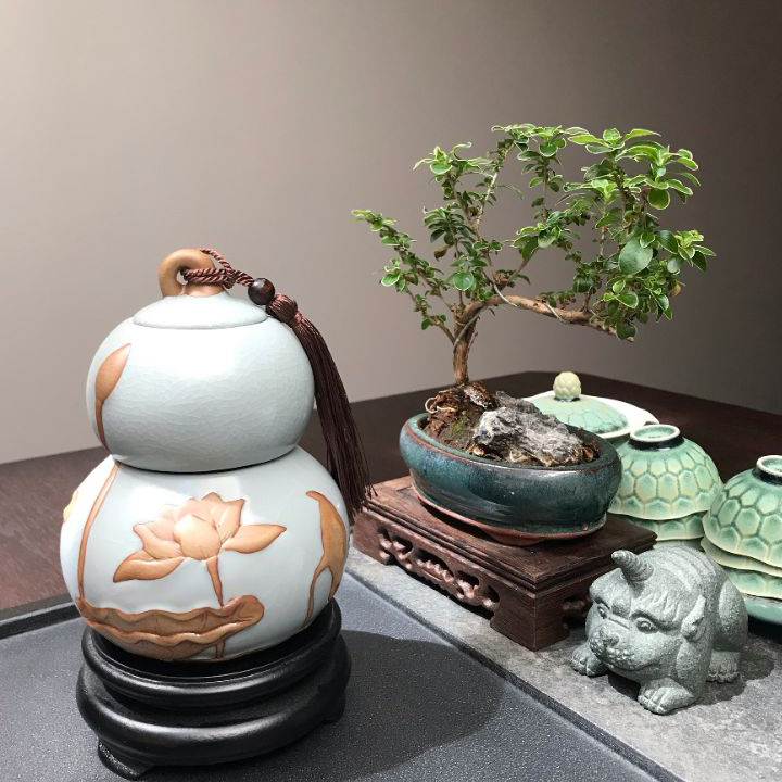 Lotus Hulu Tea Caddy Loose Tea Tin Storage Canister photo review