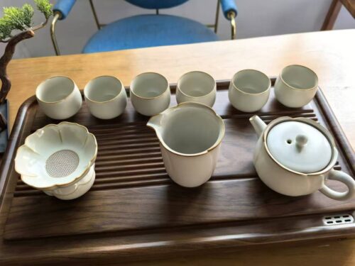 Click to view full screen Ru Kiln Chinese Gongfu Tea Set with Teapot photo review