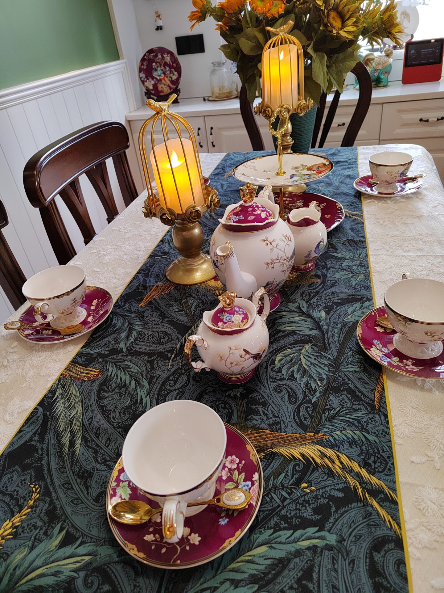 Click to view full screen Vintage Phoenix English Tea Set Bone China photo review