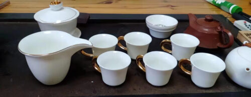 White Chinese Gongfu Tea Set Porcelain photo review