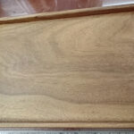 Natural Walnut Tea Tray with Brass Corners photo review