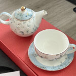 Bird Floral Tea Set for One Porcelain Teapot Blue photo review
