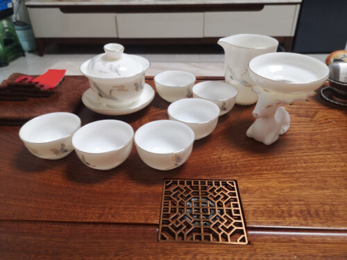 Crane Chinese Porcelain Tea Set for Gongfu Cha photo review