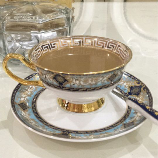Click to view full screen Bohemian Tea Cup and Saucer Set Bone China photo review