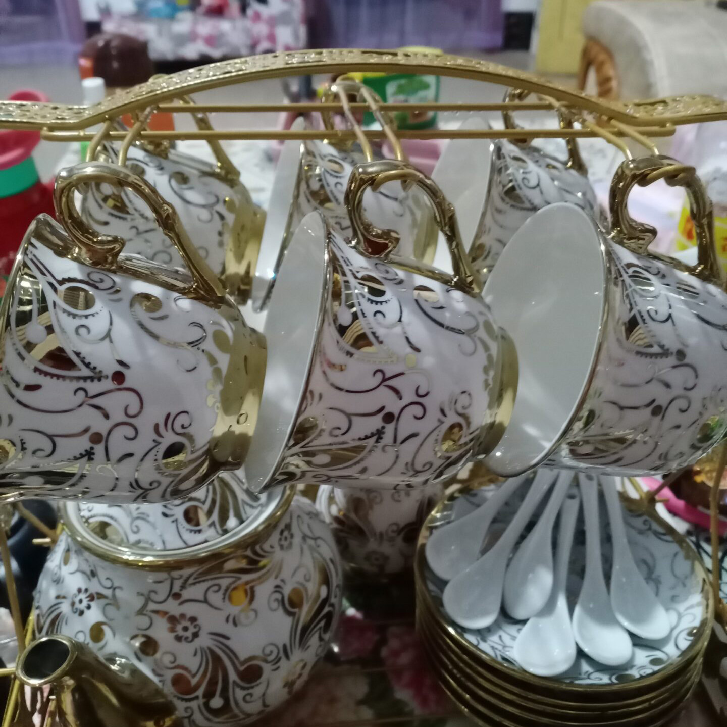 Vintage Full Tea Set Porcelain European Teapot Set photo review