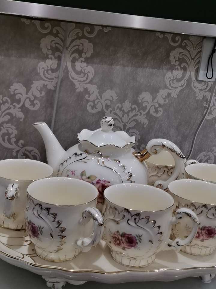Click to view full screen Vintage English Tea Set Porcelain Luxury Teapot Set photo review