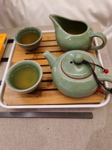 Chinese Tea Set for Gongfu Cha with Tray 11 Pieces photo review