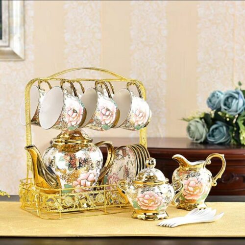 Vintage Full Tea Set Porcelain European Teapot Set photo review