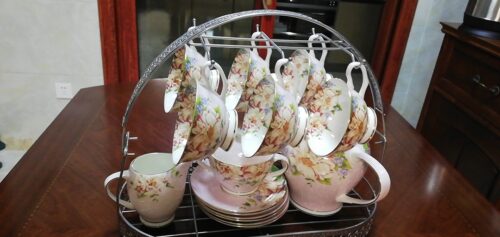 Flowers British Tea Set Bone China Coffee Set photo review