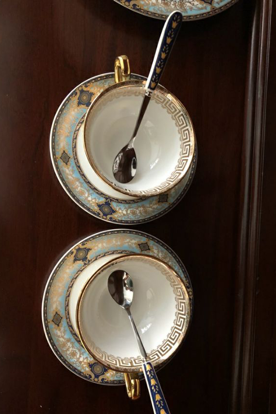 Click to view full screen Bohemian Tea Cup and Saucer Set Bone China photo review