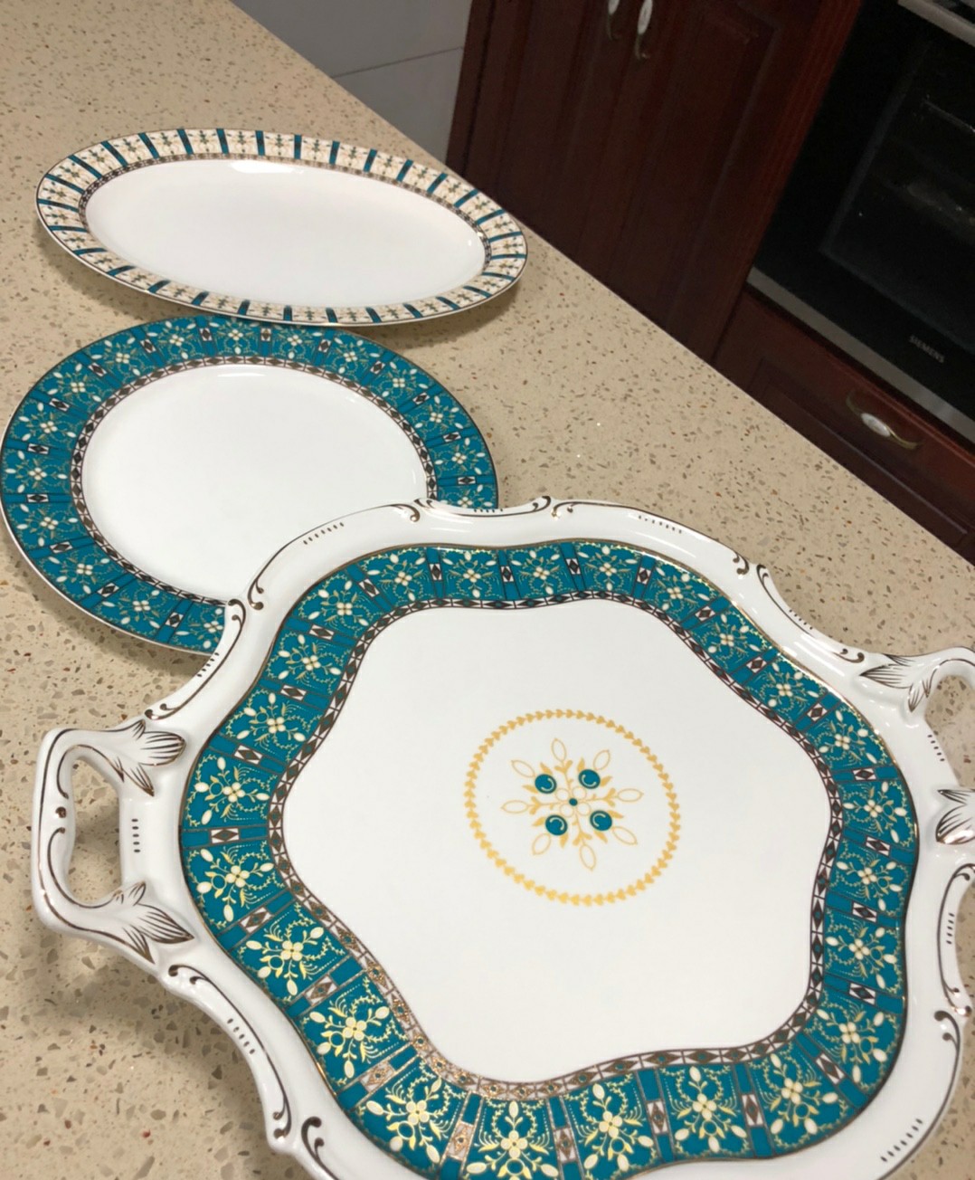Click to view full screen Time Tea Set Serving Tray Bone China photo review