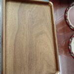Natural Walnut Tea Tray with Brass Corners photo review