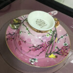 Bird Tea Cup and Saucer Set Bone China Pink photo review