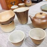 Rustic Pottery Chinese Tea Set with Wood-Fired Brown Glaze photo review