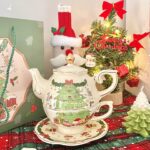 Christmas Tea Set for One Porcelain Teapot Set photo review