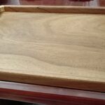 Natural Walnut Tea Tray with Brass Corners photo review