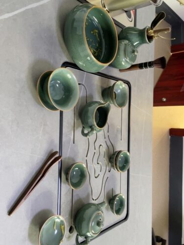 Watermelon Celadon Chinese Gongfu Tea Set Handmade photo review