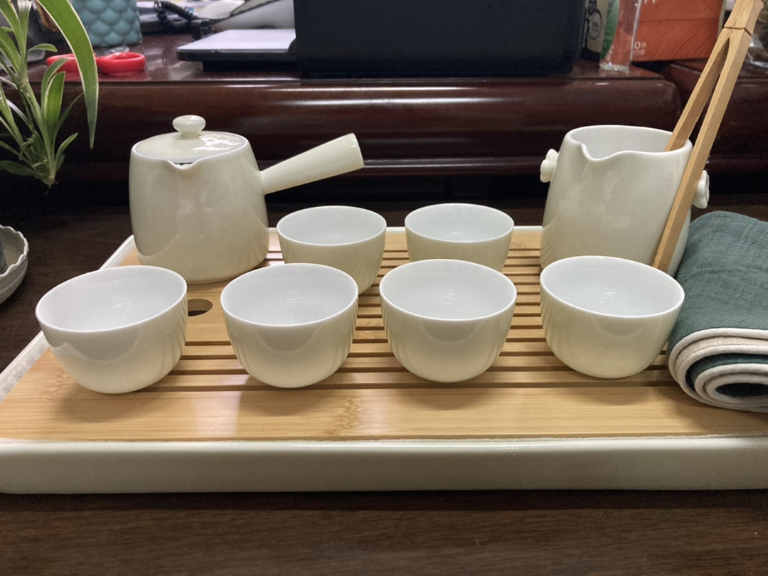 Click to view full screen Plum Japanese Kungfu Tea Set with Tray 9 Pieces photo review