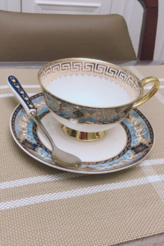 Upscale Palace Cup and Saucer Set Bone China photo review