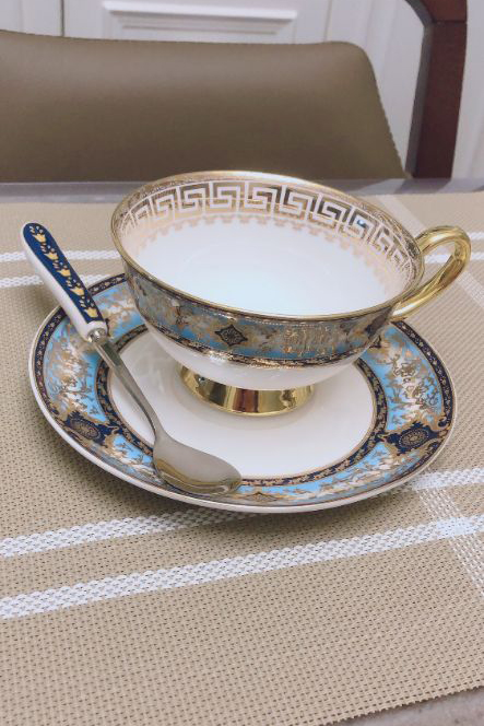 Click to view full screen Bohemian Tea Cup and Saucer Set Bone China photo review