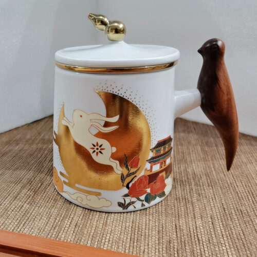 Jumping Carp Steeping Tea Mug with Infuser and Lid 13.5 OZ photo review
