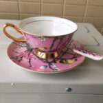Bird Tea Cup and Saucer Set Bone China Pink photo review
