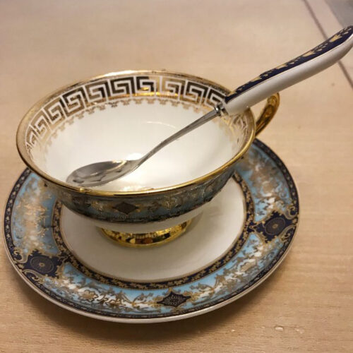 Bohemian Tea Cup and Saucer Set Bone China photo review