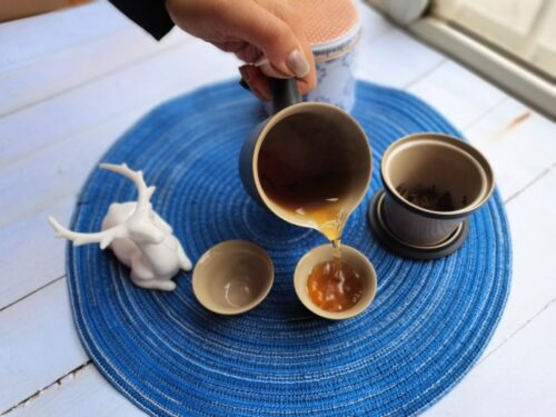 Chinese Travel Tea Set with Wooden Handle Mug Free Customized photo review