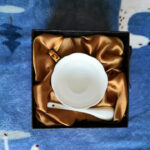 Vintage Tea Cup and Saucer Set Porcelain Blue White photo review