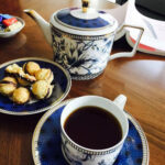 Vintage Blue White English Tea Set Bone China photo review