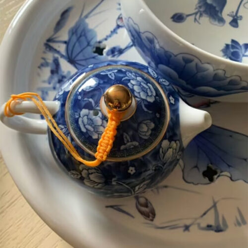 Blue and White Chinese Teapot Porcelain photo review