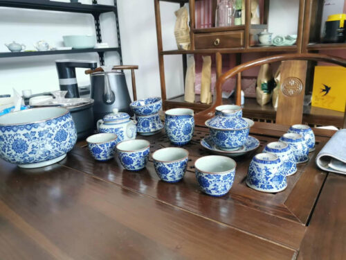 Jingdezhen Blue and White Chinese Gongfu Tea Set photo review