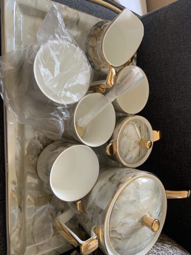 Luxury Coffee Set Porcelain Complete English Tea Set photo review