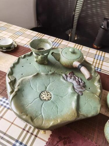Lotus Rough Pottery Japanese Gongfu Tea Set photo review
