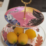 2-Tier Jungle Cake Stand Porcelain Serving Tray photo review