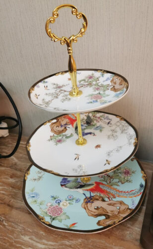 3-Tier Phoenix Serving Stand Bone China Food Tray photo review