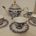 Blue White Coffee Set Bone China English Tea Set photo review