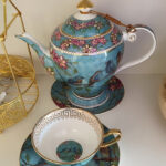 Blue Bird Teapot Set Bone China English Tea Set photo review