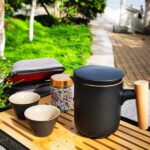 Chinese Travel Tea Set with Wooden Handle Mug Free Customized photo review