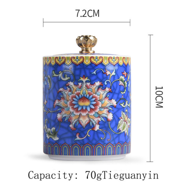 1 78 Floral Tea Caddy Loose Tea Tin Storage Canister