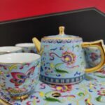 Enamel Chinese Kung Fu Tea Set with Tray photo review