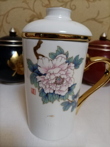 Peony Steep Tea Mug with Infuser and Lid 10.3 OZ photo review