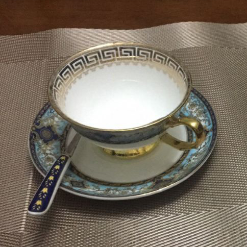Click to view full screen Bohemian Tea Cup and Saucer Set Bone China photo review
